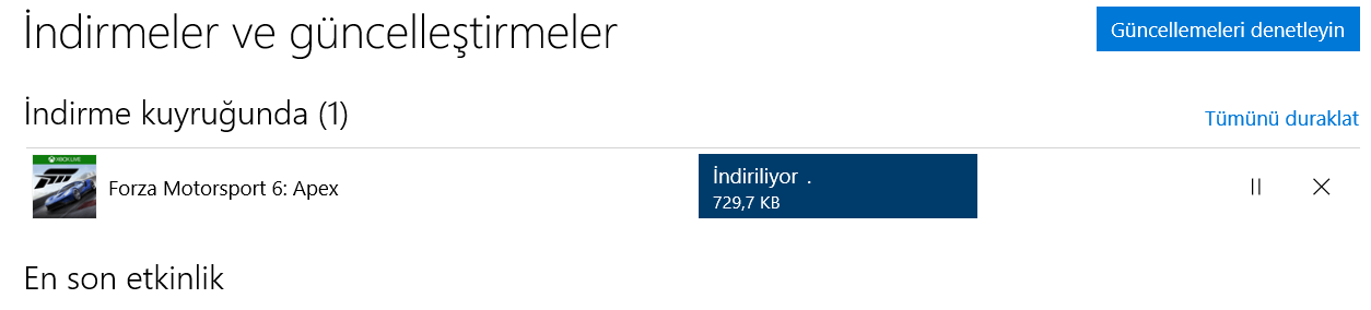 Forza 6 Apex İndirme Ekranı